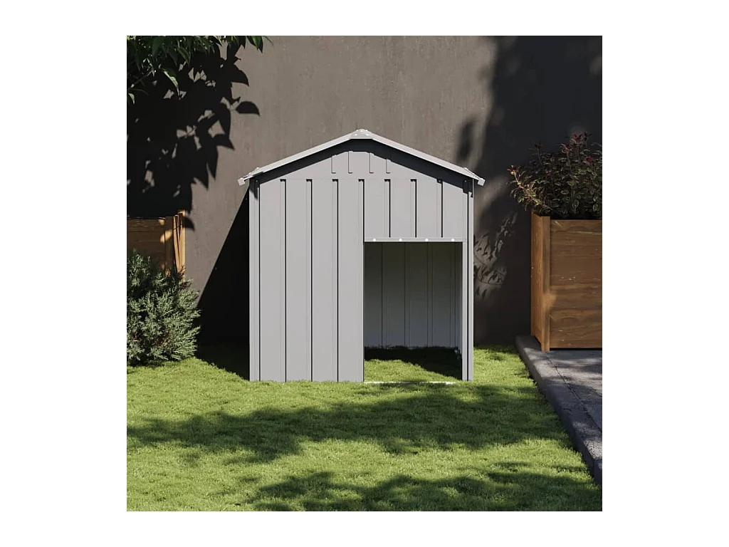 Claire-Ségolène  Niche pour cen avec toit gris clair acier galvanisé