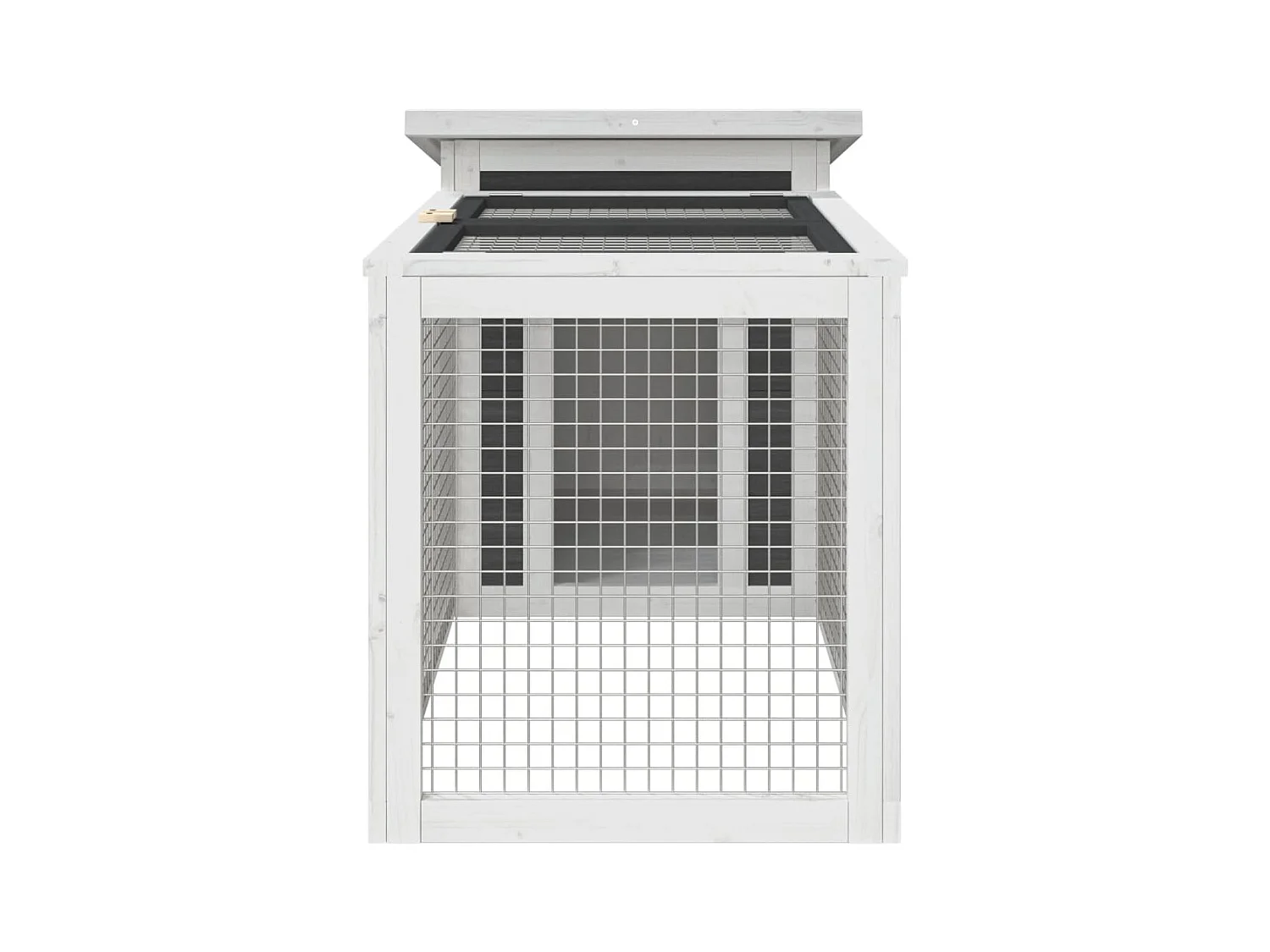 Tyron  Clapier gris 100,5x54x55 cm bois de pin massif