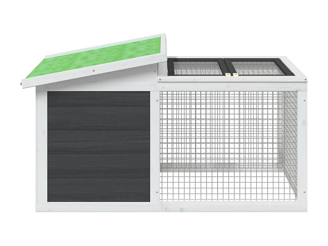 Tyron  Clapier gris 100,5x54x55 cm bois de pin massif