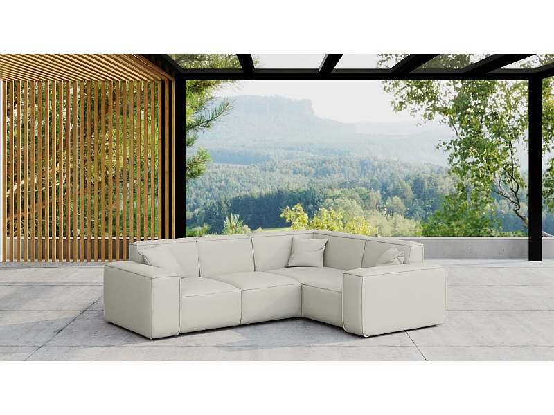 Tuinmeubel hoekbank MALIBU, stof ODYSSEY, crème, rechts