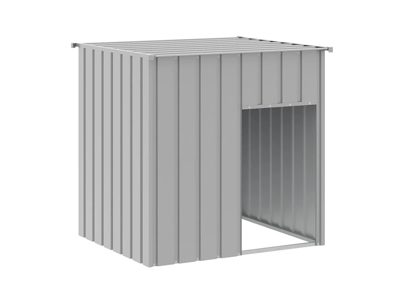 Dain  Niche pour cen avec toit gris clair 110 x 103 x 109 cm Acier galvanisé