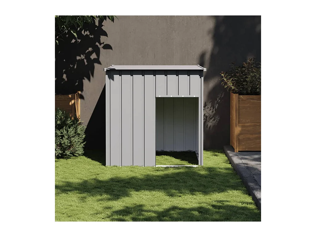 Dain  Niche pour cen avec toit gris clair 110 x 103 x 109 cm Acier galvanisé