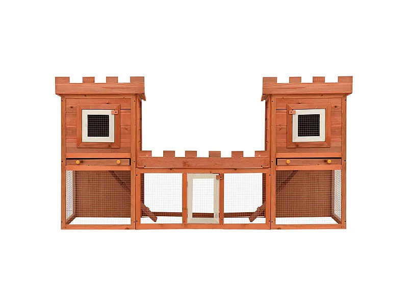 Garden Furniture -  Clapier large d'extérieur avec maison double