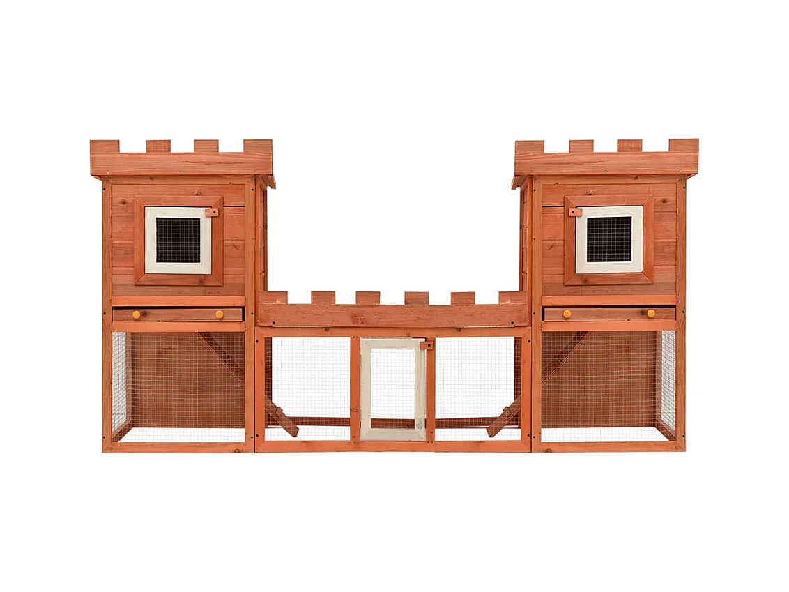 Garden Furniture -  Clapier large d'extérieur avec maison double