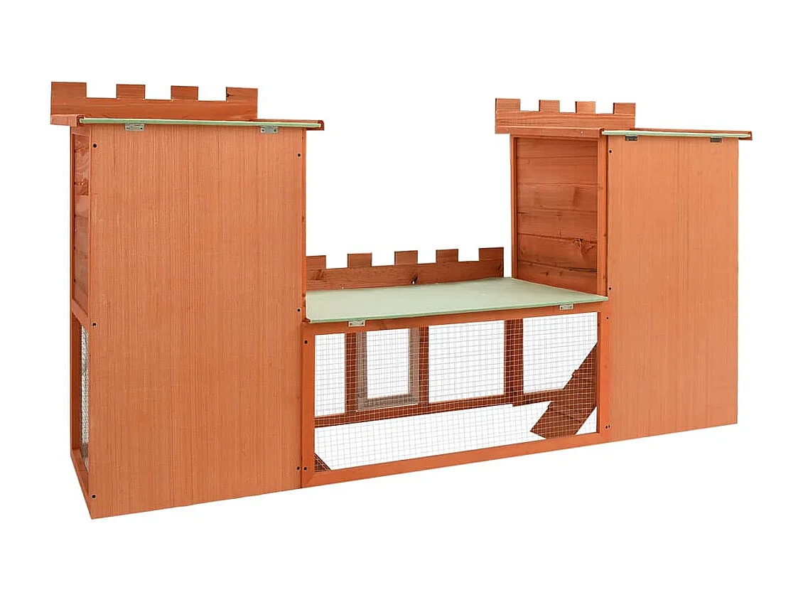 Garden Furniture -  Clapier large d'extérieur avec maison double