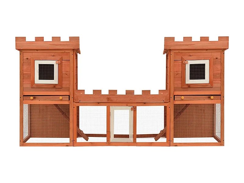 Garden Furniture -  Clapier large d'extérieur avec maison double