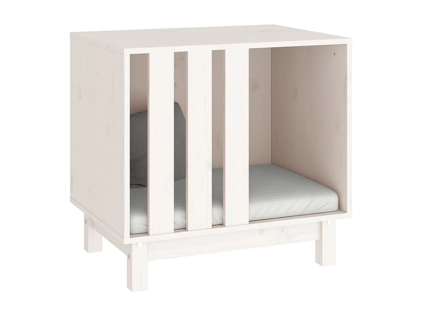 Rivoli  Caseta para perros madera maciza de pino blanco 60x45x57 cm