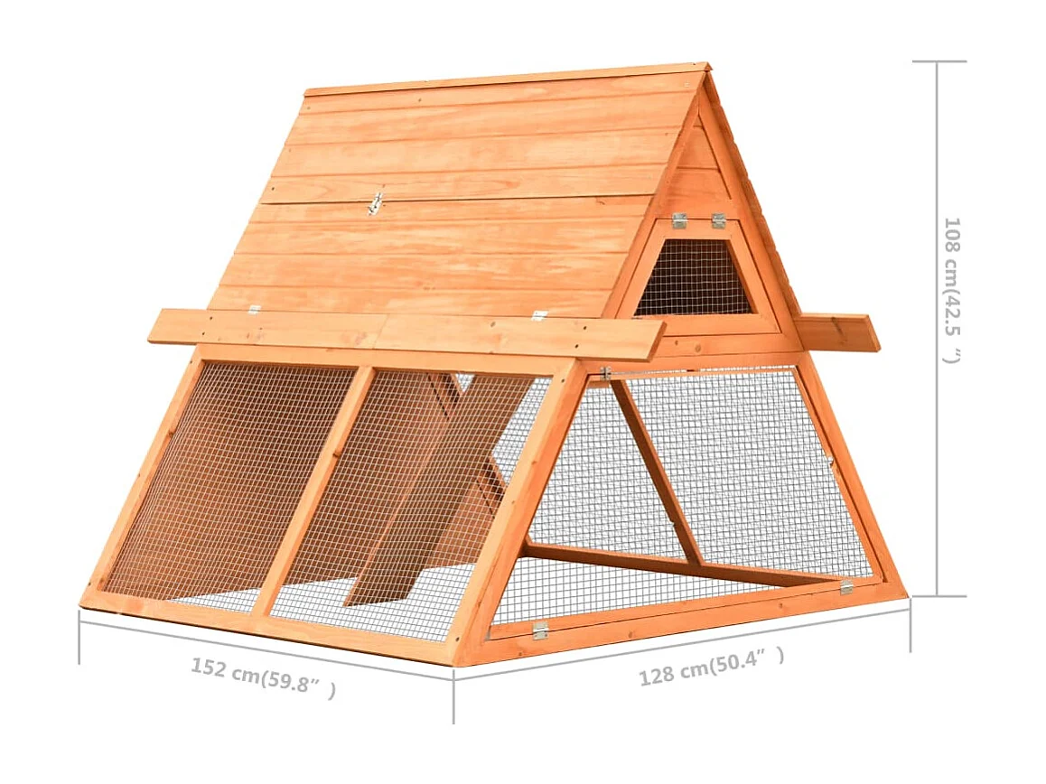 Garden Furniture -  Clapier Bois de pin et de sapin massif 152x128x108 cm