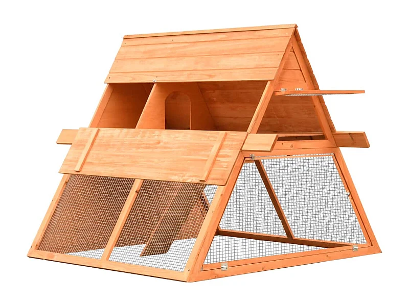 Garden Furniture -  Clapier Bois de pin et de sapin massif 152x128x108 cm