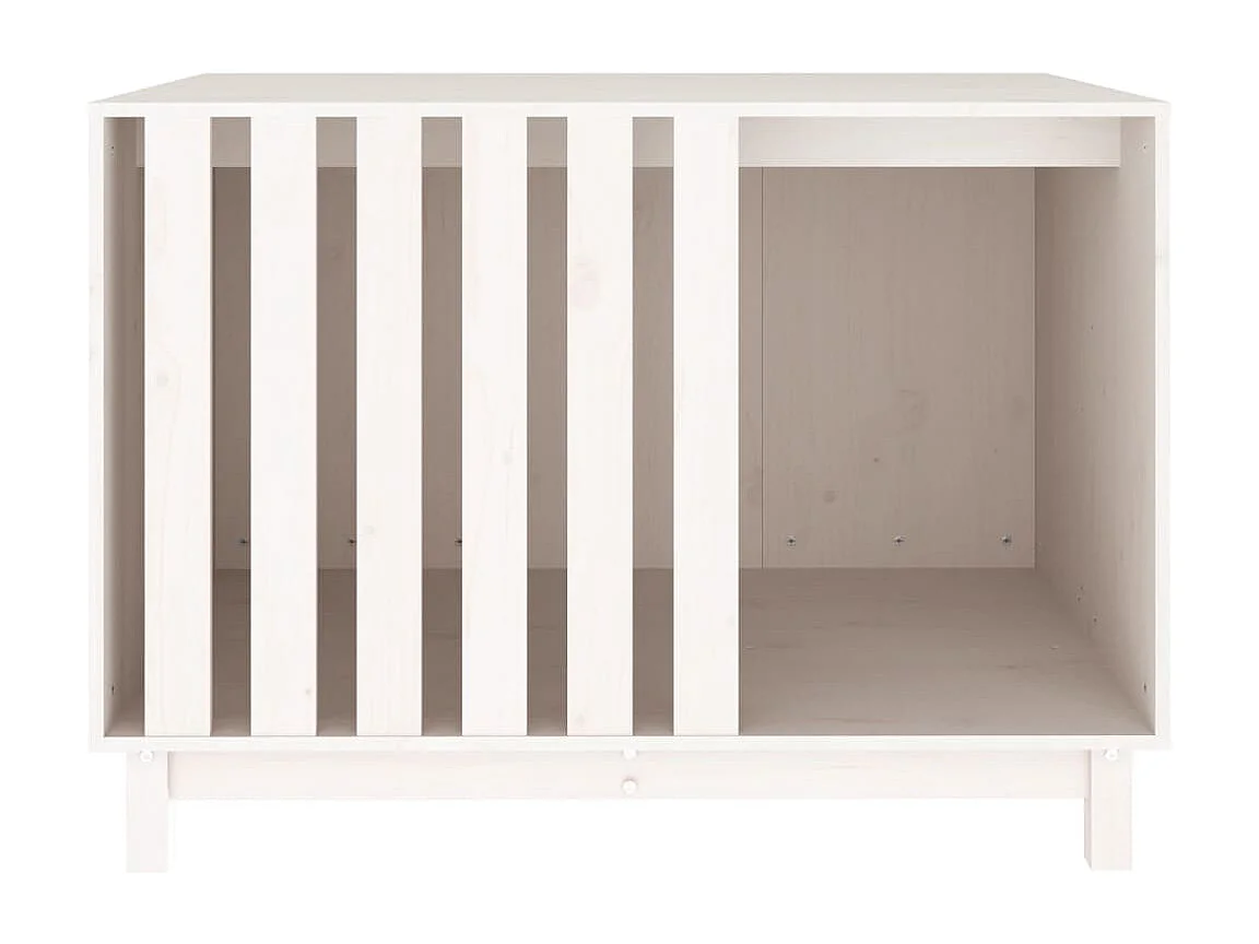 Rivoli  Cama para perros madera maciza de pino blanco 100x70x72 cm