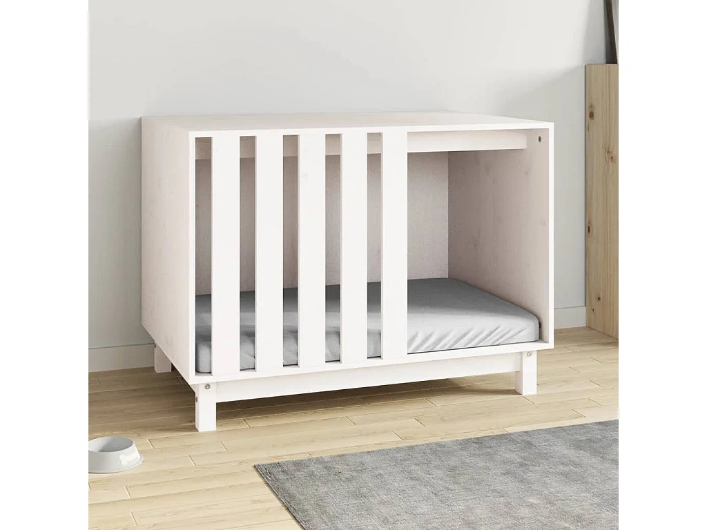 Rivoli  Caseta para perros madera maciza de pino blanco 90x60x67 cm