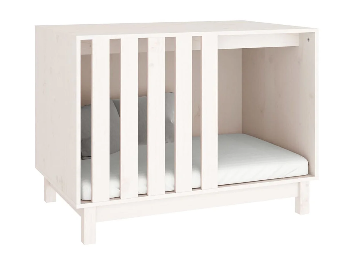 Rivoli  Caseta para perros madera maciza de pino blanco 90x60x67 cm