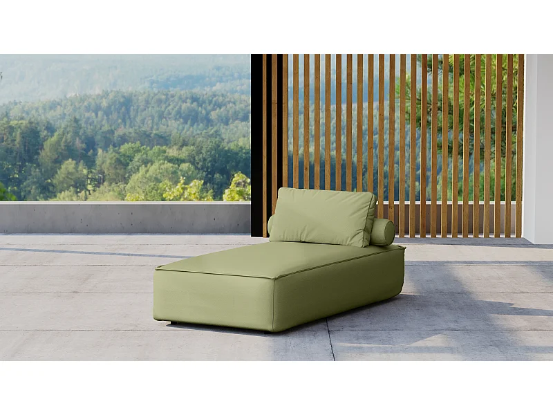 Tuinmeubel ligstoel MALIBU, stof ODYSSEY, lichtgroen