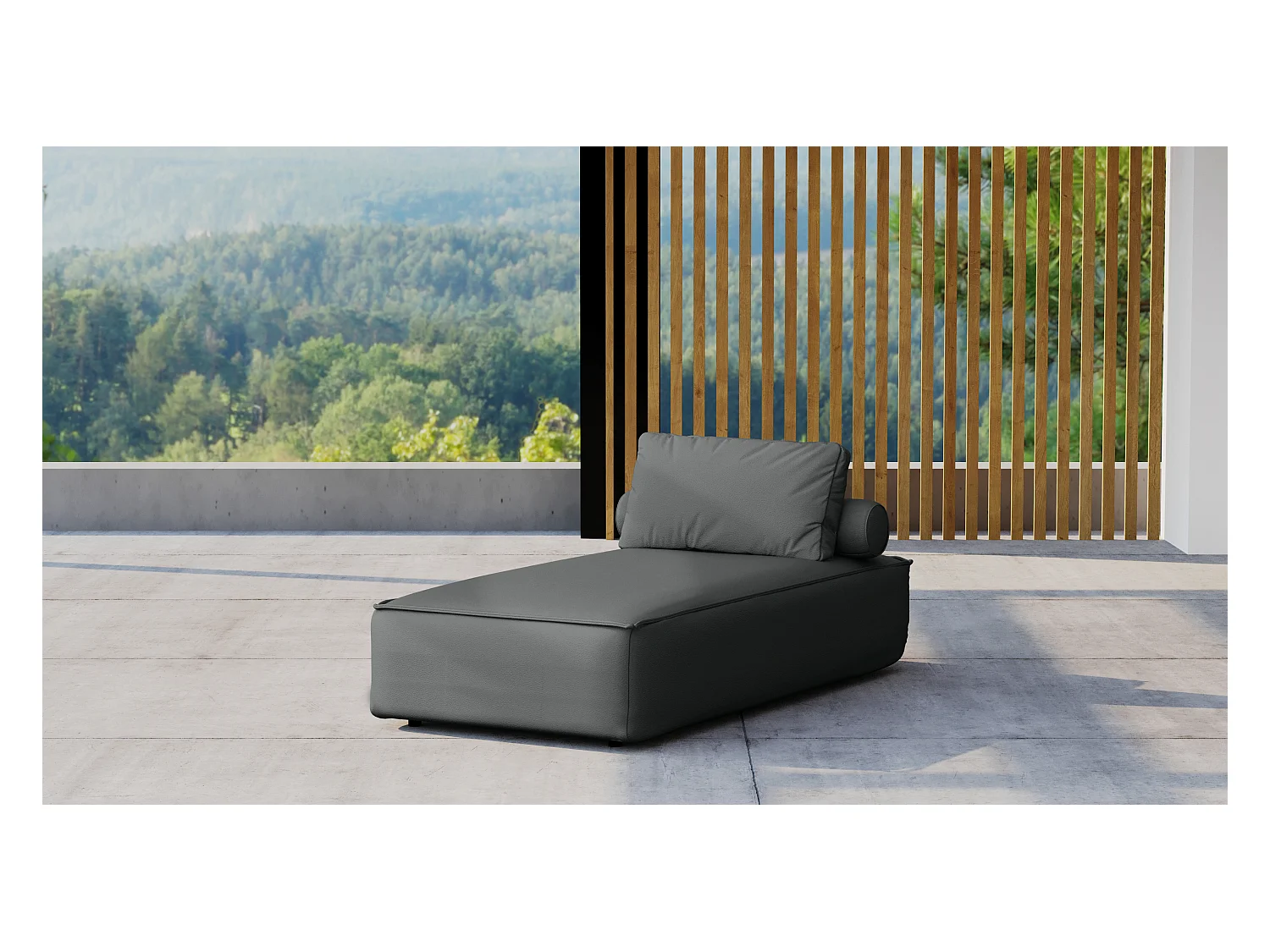 Tuinmeubel ligstoel MALIBU, stof ODYSSEY, antraciet