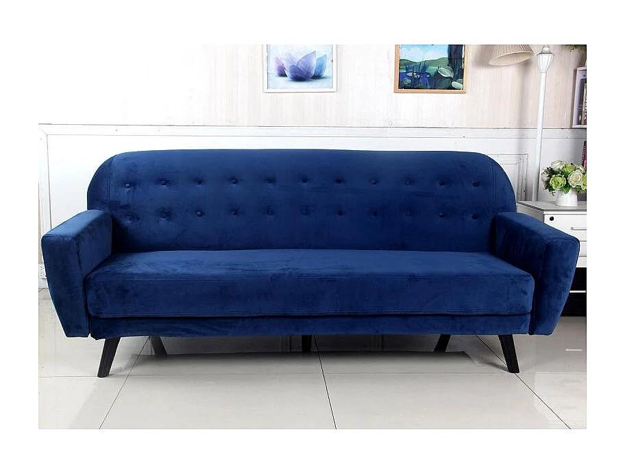 Canapé Convertible 3 Places "Tourer" 221cm Bleu