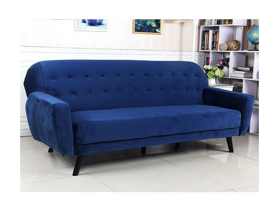 Canapé Convertible 3 Places "Tourer" 221cm Bleu