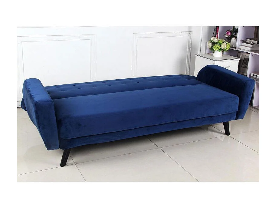 Canapé Convertible 3 Places "Tourer" 221cm Bleu