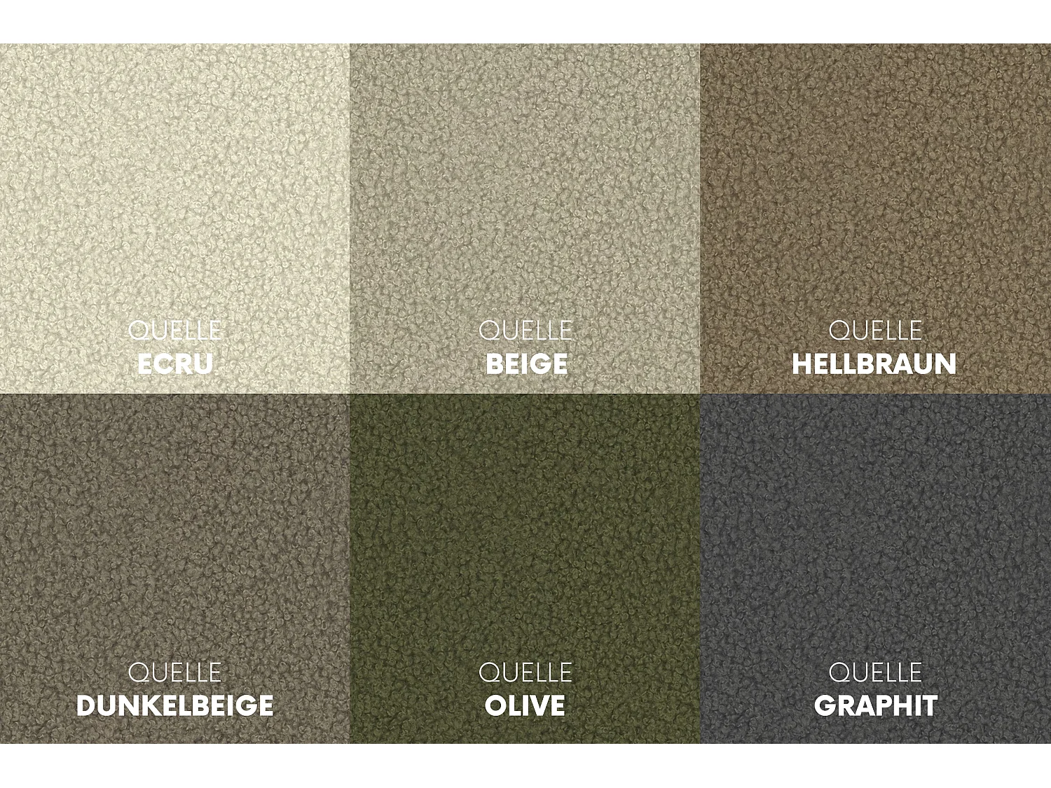 Canapé d'angle Modena en forme de U, tissu Quelle, écru