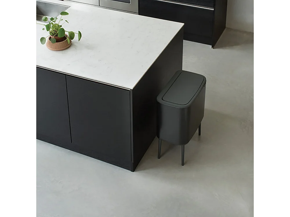 Brabantia Poubelle 2 seaux 11+23l noir mat - 316203