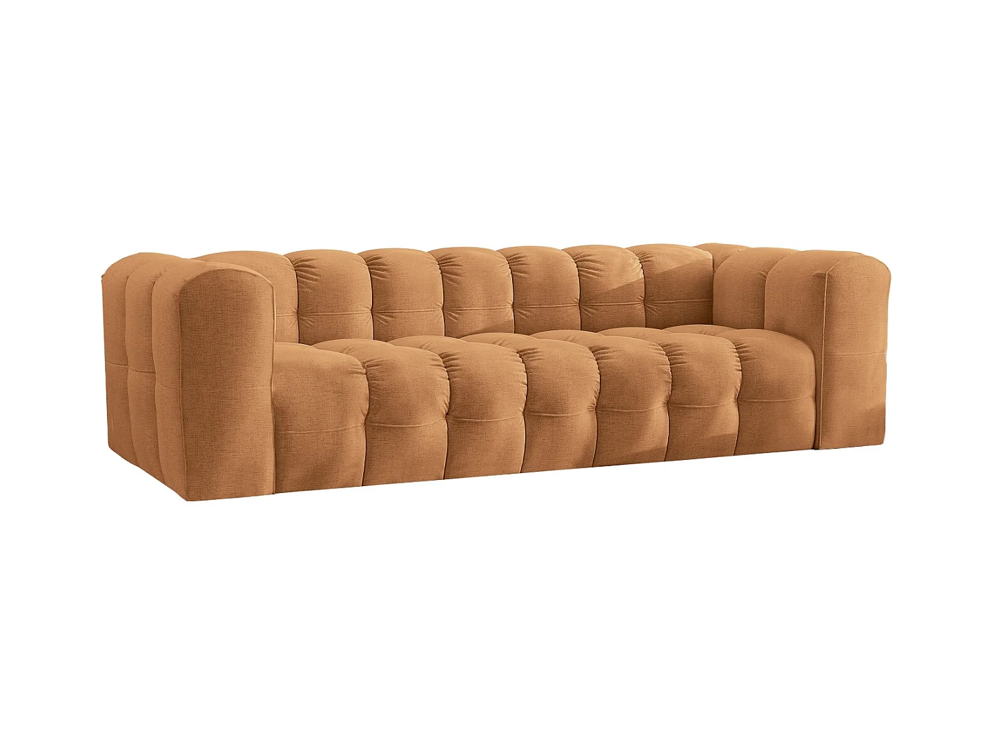 Sofa 4-Sitzer, Komfort Couch BALOO, stoff Schenille, Orange