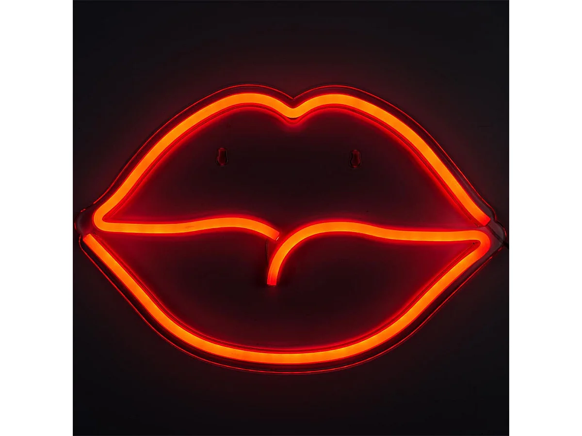 Lampe LED Murale Effet Néon Bouche Rouge - GOOTA