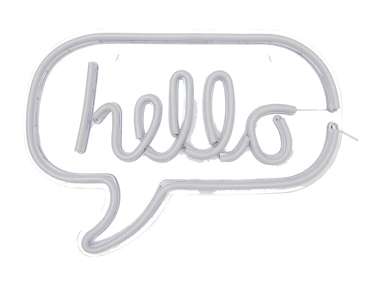 Lampe LED Murale Effet Néon "Hello" Blanc et Rose - GOOTA