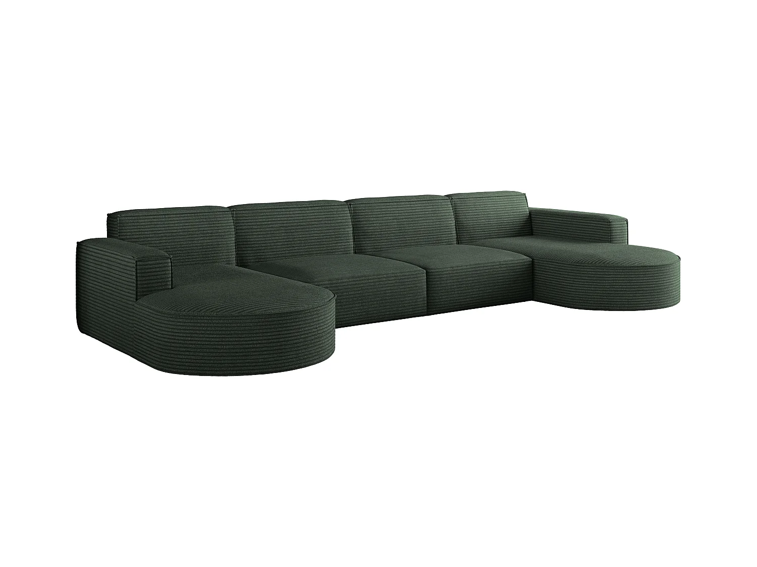 Canapé d'angle, Modena U XL, tissu Poso, vert