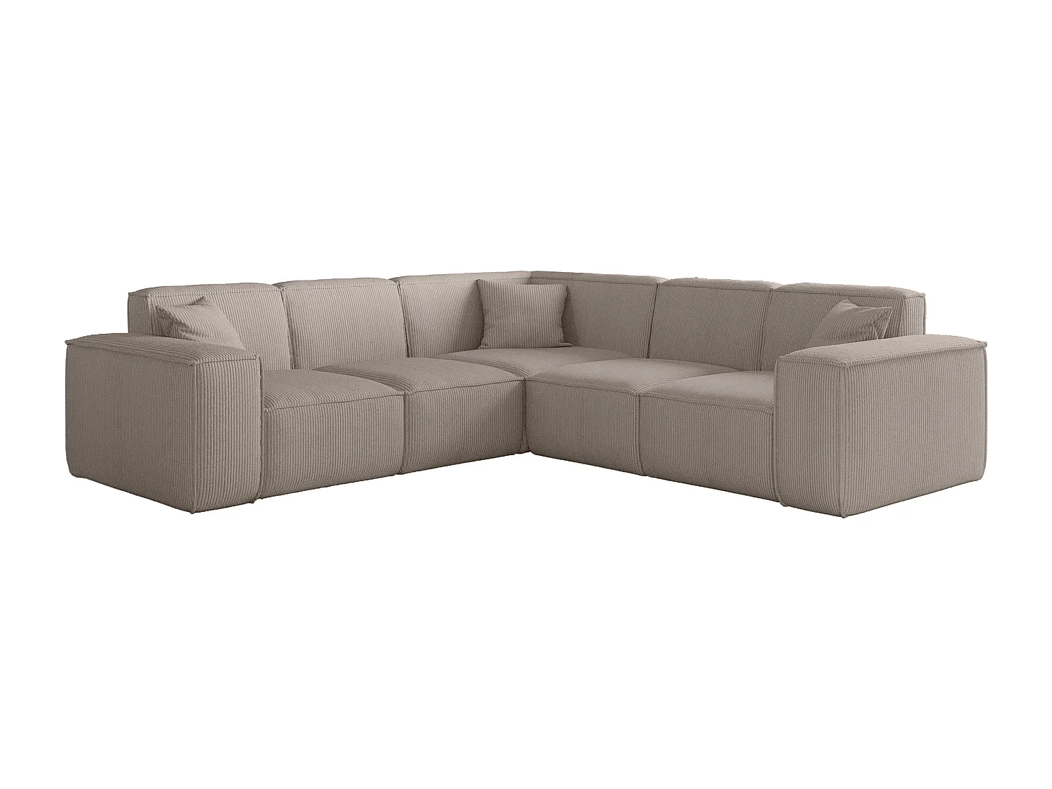 Canapé d'angle PULA, tissu Scala, beige