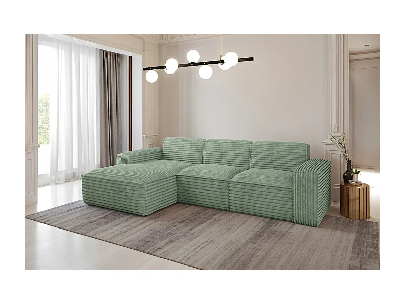 Hoekbank L-vorm Siena stof Velo Olive Links