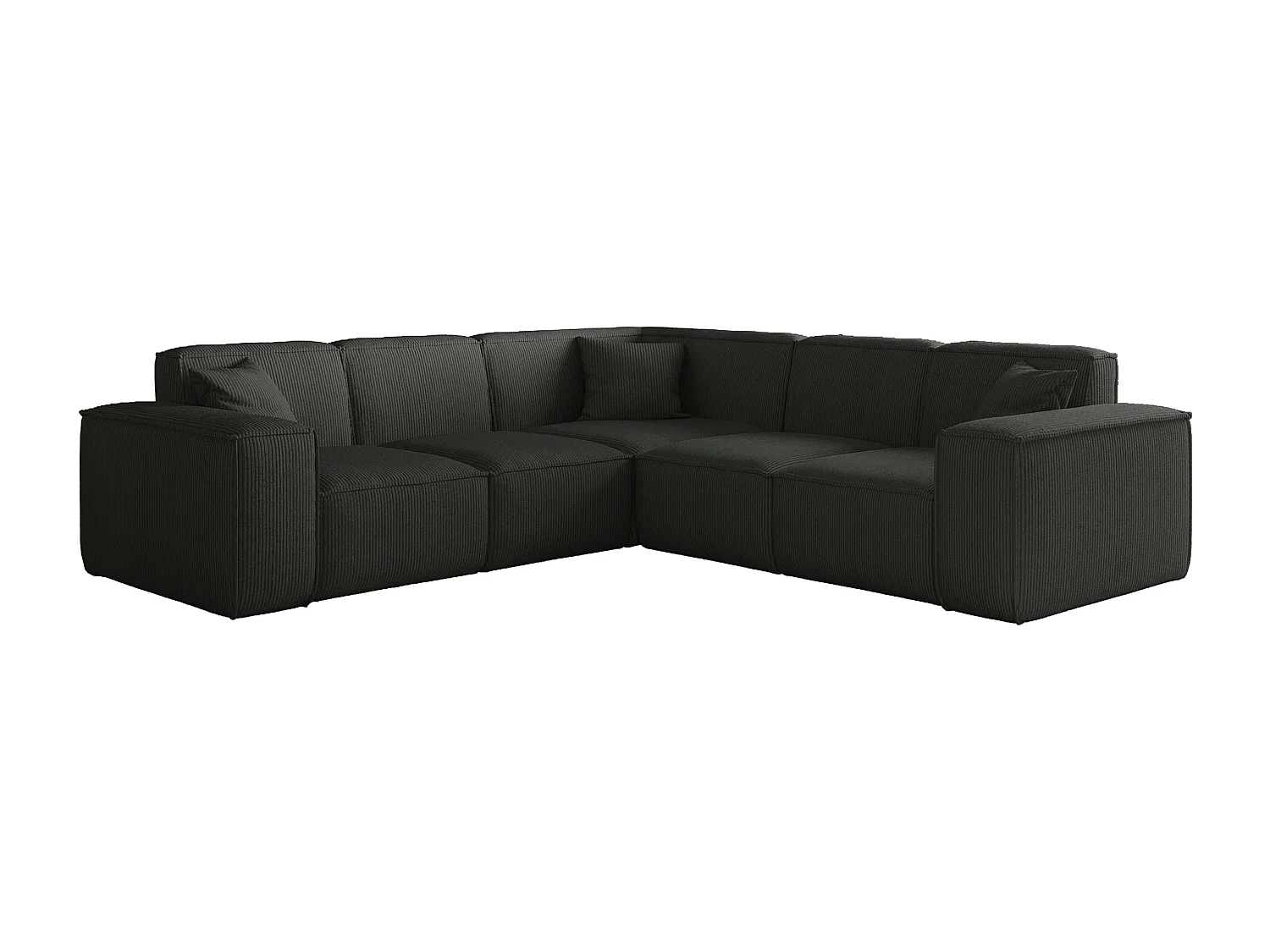 Canapé d'angle PULA, tissu Scala, anthracite