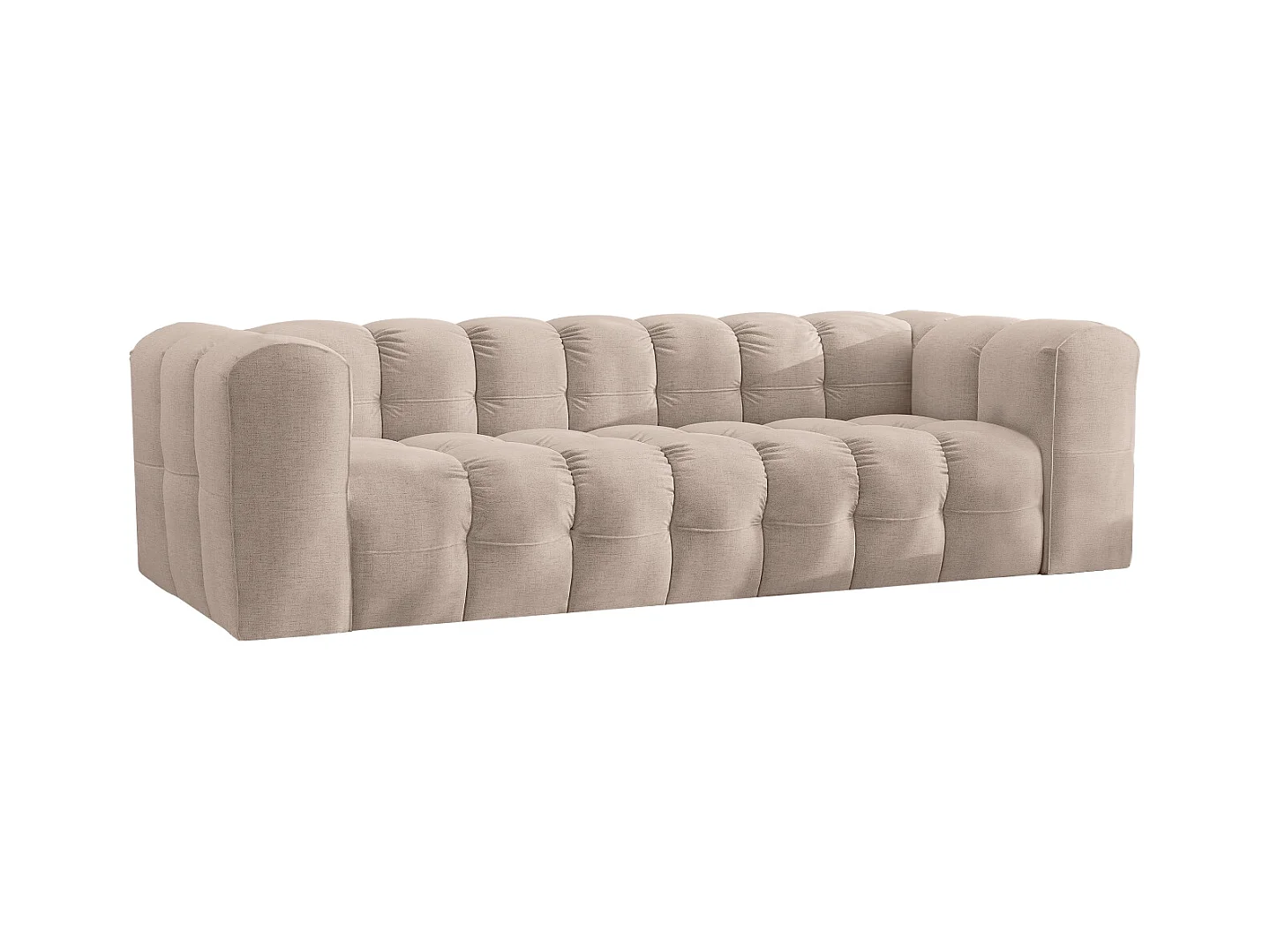 Sofa 4-Sitzer, Komfort Couch BALOO, stoff Schenille, Beige