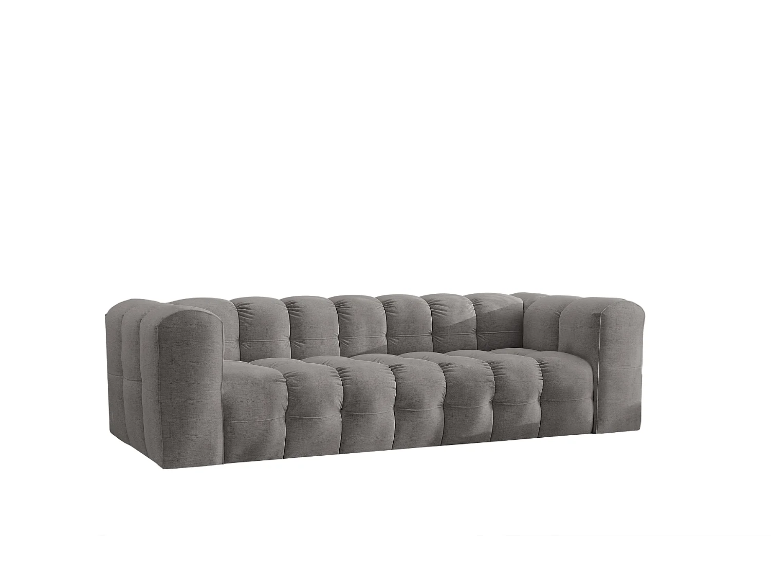 Sofa 4-Sitzer, Komfort Couch BALOO, stoff Schenille, Grau