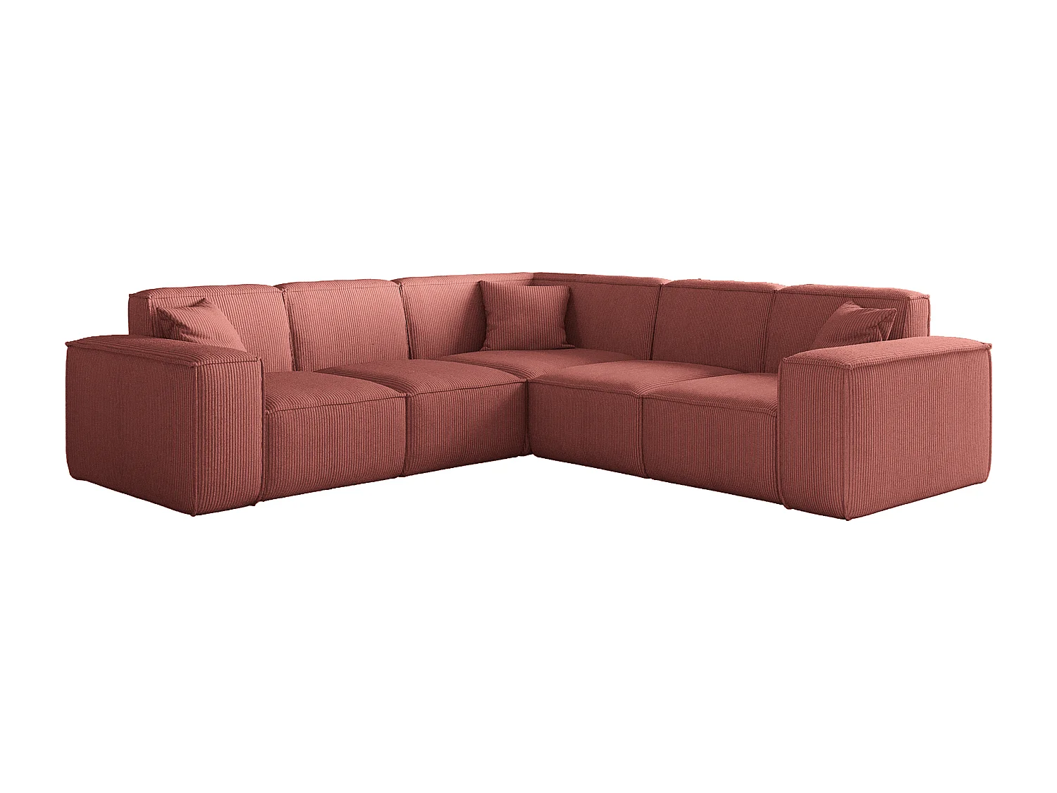 Canapé d'angle Corner PULA, tissu Scala, saumon