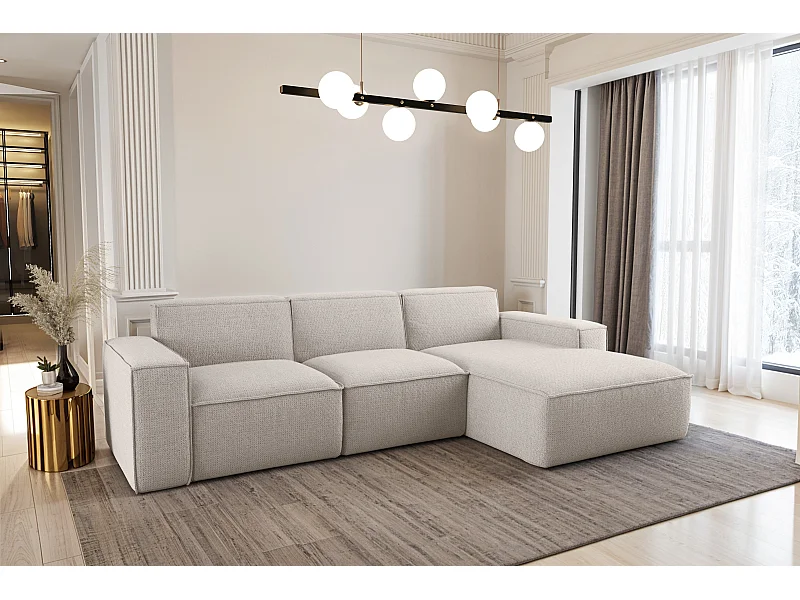 Ecksofa L-Form Siena Stoff Artico Nata Rechts