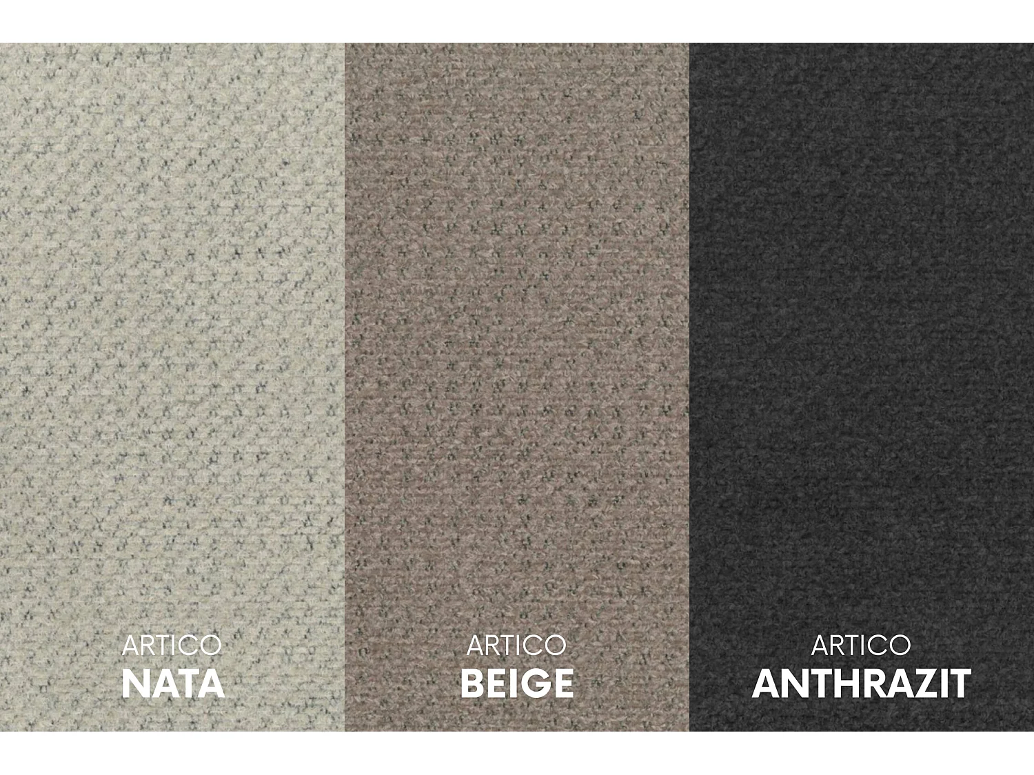 Canapé d'angle en forme de L Siena tissu Artico Nata droite