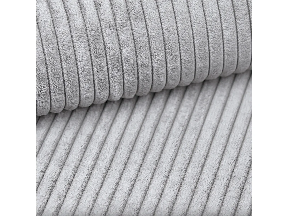 Canapé d'angle, canapé d'angle en L, salon, tissu SIENA Poso, gris clair, gauche