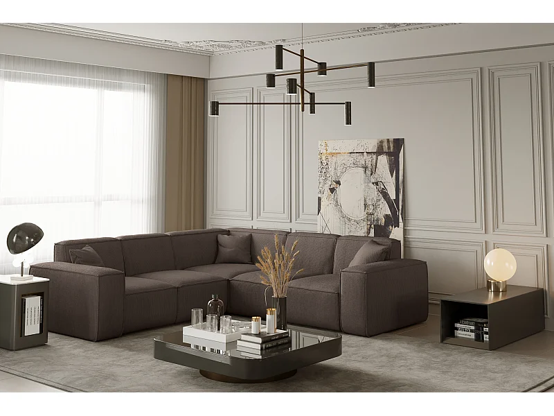 Ecksofa Corner PULA, Stoff Scala, Braun