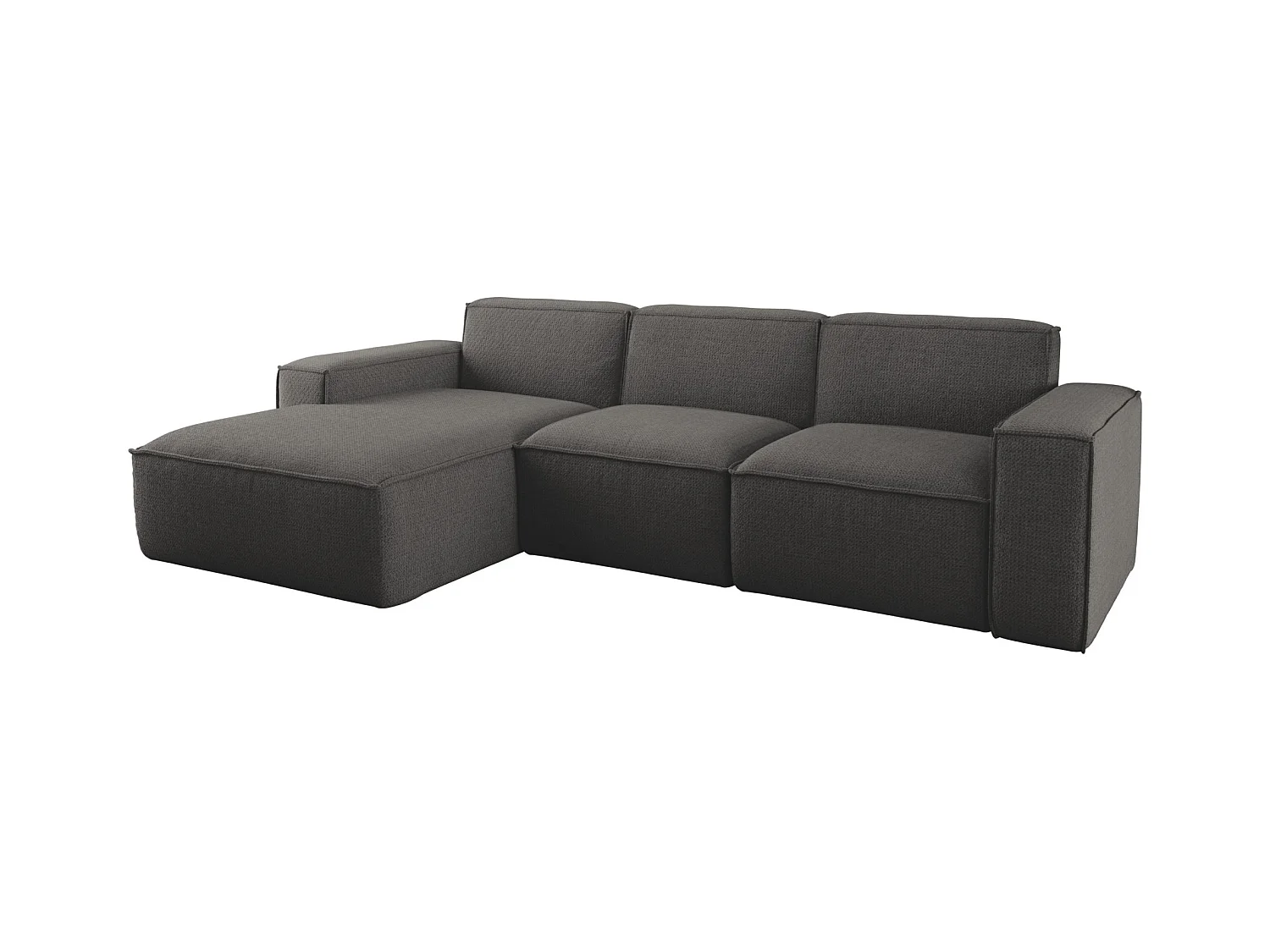 Canapé d'angle forme L Siena tissu Artico anthracite gauche