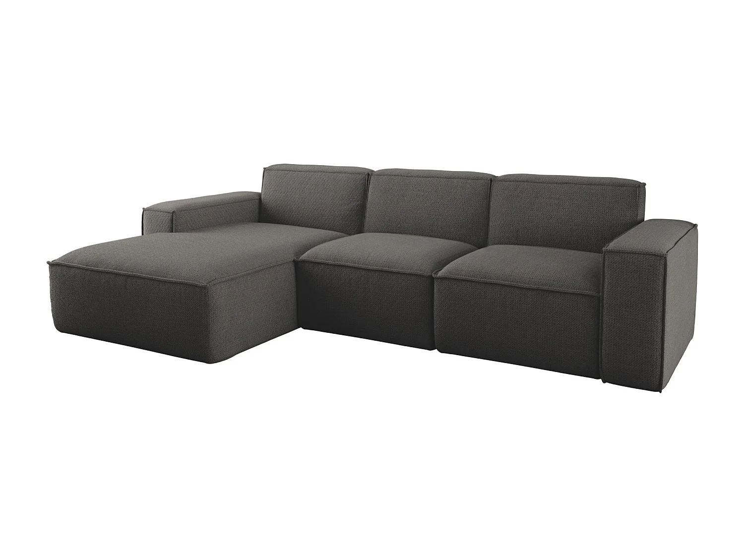 Canapé d'angle forme L Siena tissu Artico anthracite gauche