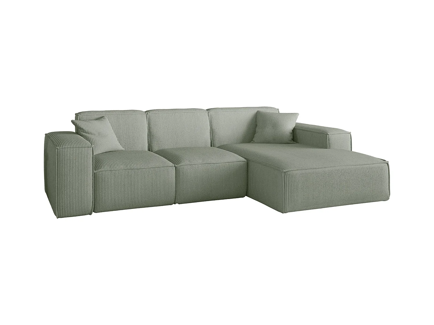 Canapé d'angle PULA en L, tissu Scala, Safira, droit