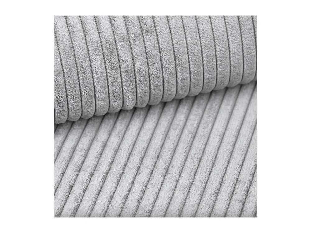 Canapé d'angle, canapé d'angle en L, salon, canapé SIENA en tissu Poso, gris clair, droite