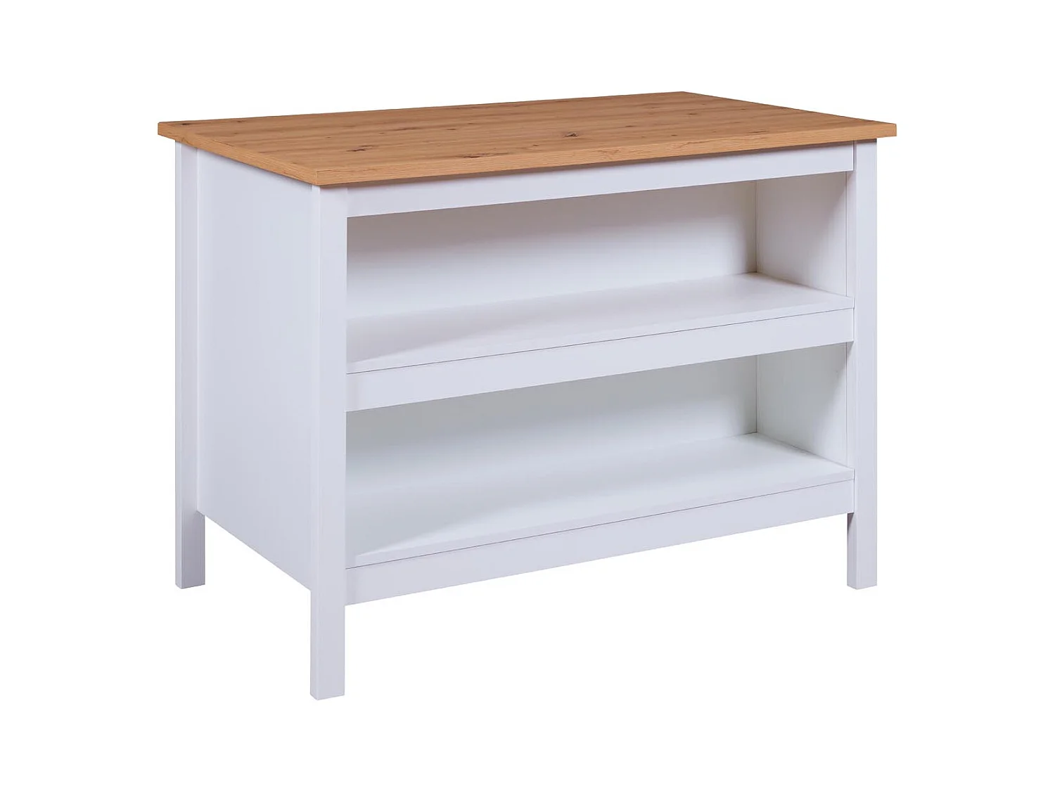 Julina Sideboard Küchen-Ø, 2 Ablagen weiß, Artisan Eiche dekor.