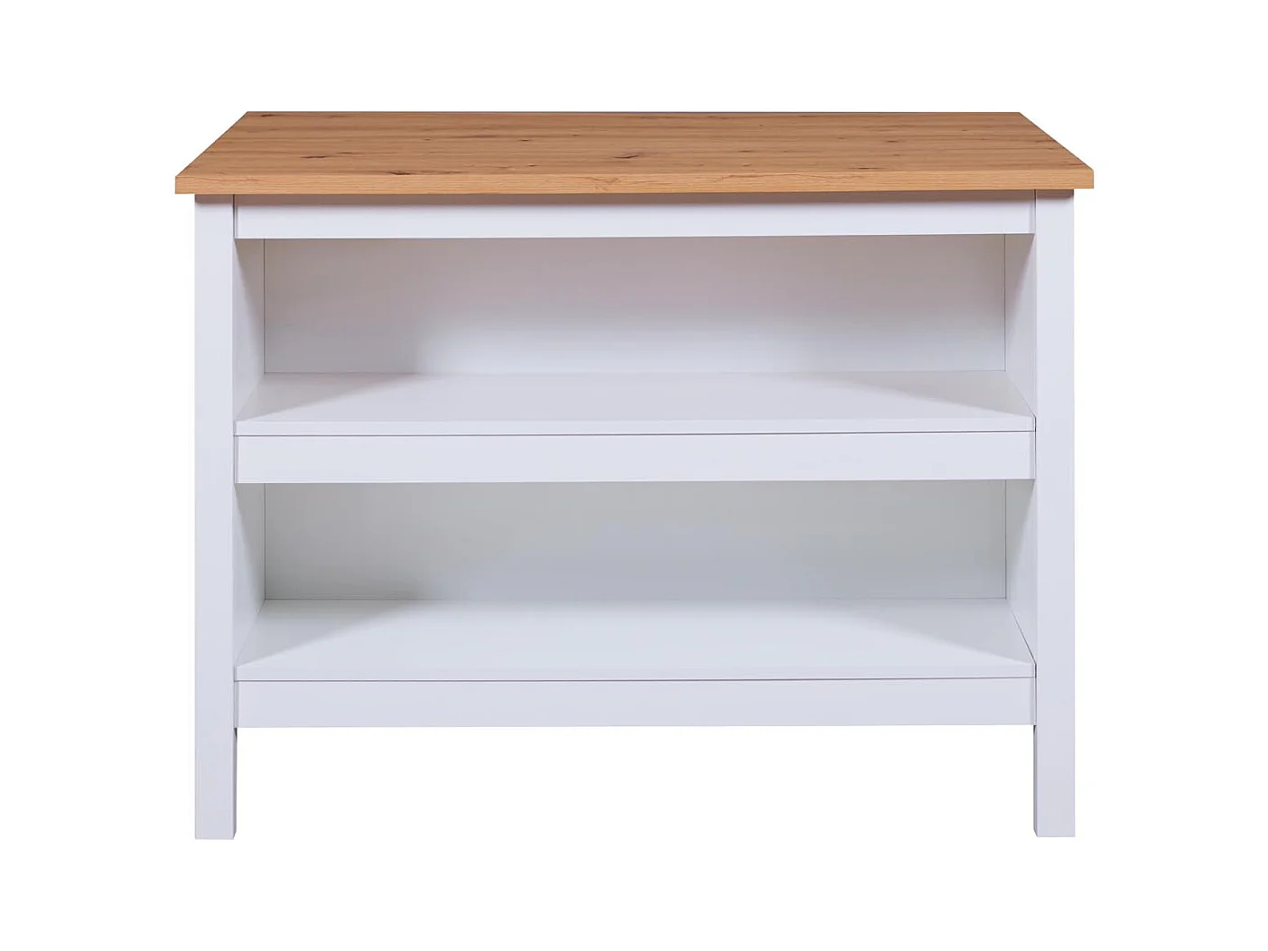 Julina Sideboard Küchen-Ø, 2 Ablagen weiß, Artisan Eiche dekor.