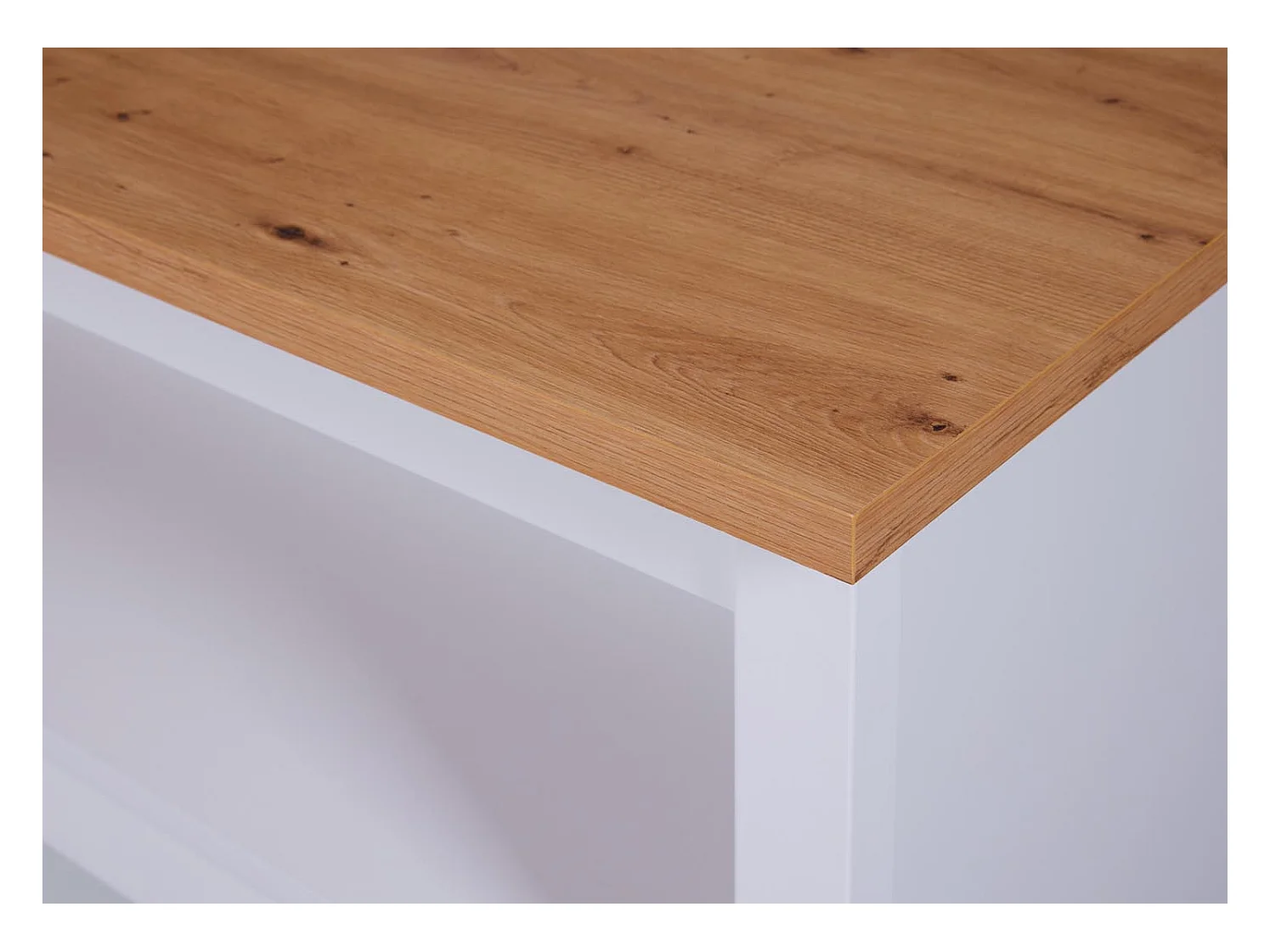 Julina Sideboard Küchen-Ø, 2 Ablagen weiß, Artisan Eiche dekor.