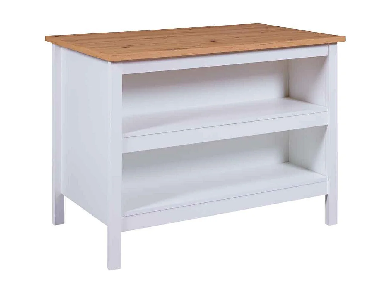 Ilot de Cuisine "Melina" 124cm Blanc