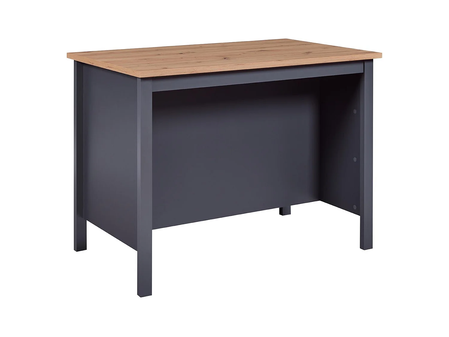 Ilot de Cuisine "Melina" 124cm Anthracite & Chêne