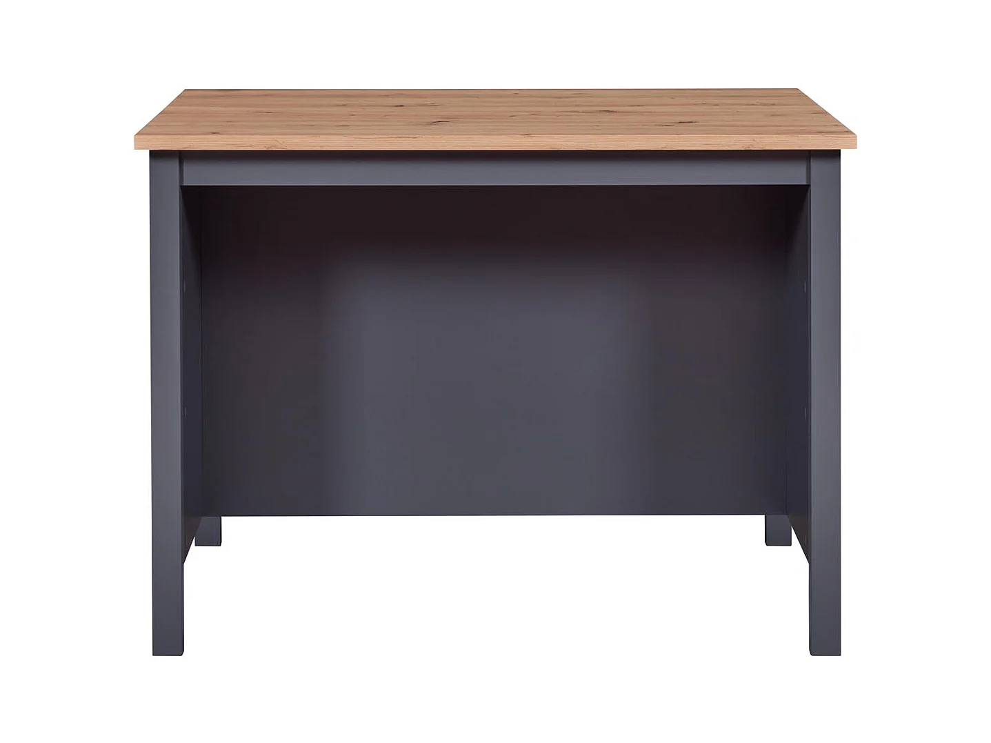 Ilot de Cuisine "Melina" 124cm Anthracite & Chêne