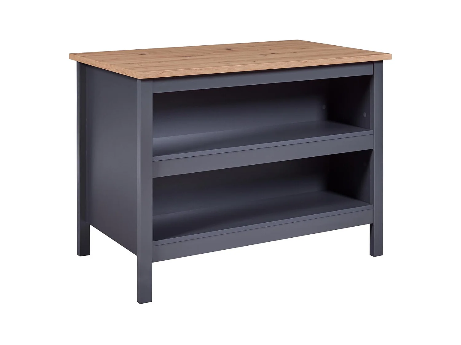 Nellina dressoir keukenØ, 2 planken grijs, Artisan eik decor.