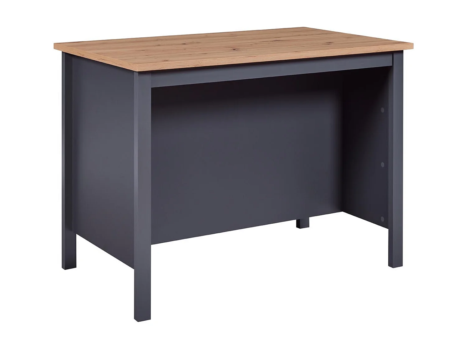 Ilot de Cuisine "Melina" 124cm Anthracite & Chêne