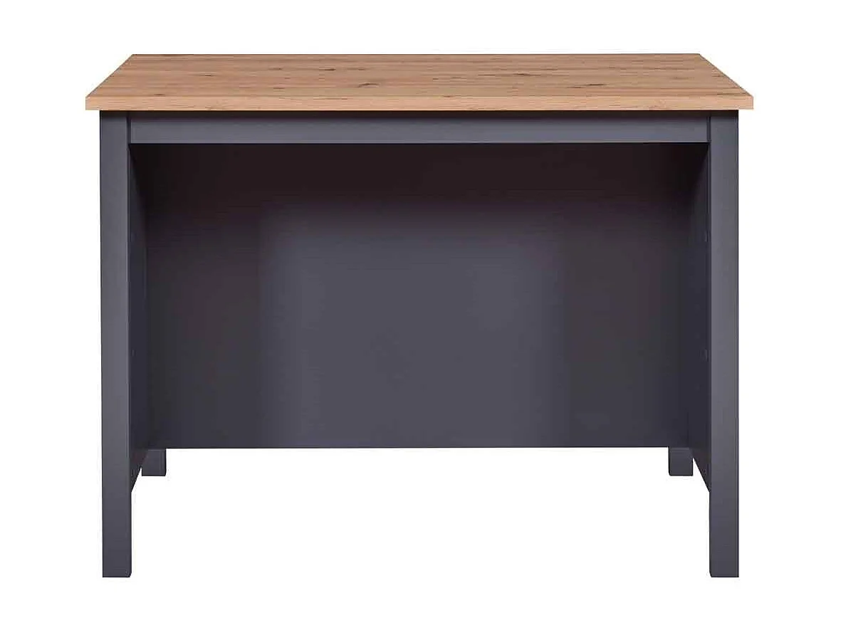 Ilot de Cuisine "Melina" 124cm Anthracite & Chêne